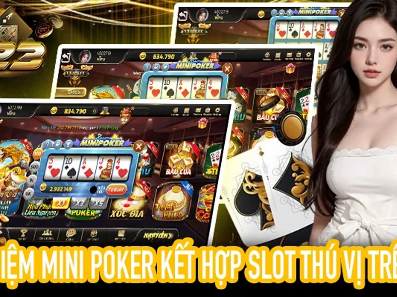 Hình ảnh bàn Poker với người chơi đang đặt cược tại onbet88